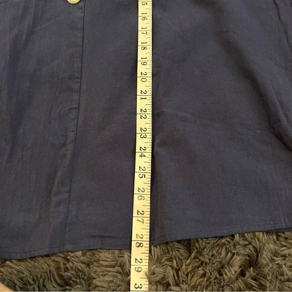 Noracora Navy Blue Vneck Plus Blouse Size XXL - Picture 5 of 7